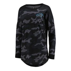 NFL Apparel Carolina Panthers Women’s Long Sleeve Tee Camo Size 2XL NWT